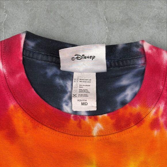 VTG Disney World Animal Kingdom Dinosaur Ride Tie Dye T-Shirt - Youth M - Picture 5 of 7